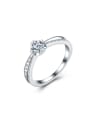 thumb Personality Wedding Accessories Zircon Silver Ring 0