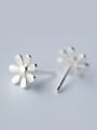 thumb S925 silver fresh flowers stud Earring 1