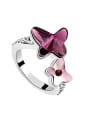 thumb Fashion Double Butterfly austrian Crystals Alloy Ring 2