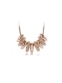 thumb Women Trendy Rose Gold Crystal Necklace 0
