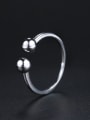 thumb 925 Sterling Silver Little Beads Opening Ring 0