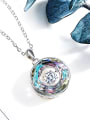 thumb Fashion austrian Crystal Round Silver Necklace 2