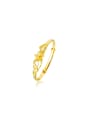 thumb 2018 Copper Alloy 24K Gold Plated Classical Flower Bangle 0