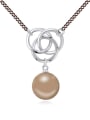thumb Fashion Double Color Plated Imitation Pearl Alloy Necklace 1