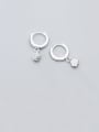 thumb 925 Sterling Silver With Platinum Plated Simplistic Flower Clip On Earrings 0