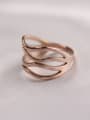 thumb Irregular Lines Rose Gold Plated Ring 0