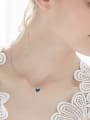 thumb Fashion Heart-shaped austrian Crystal Swan Necklace 1