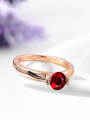 thumb High-quality Red Swiss Zircon Geometric Ring 1