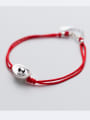 thumb Sterling silver Chinese style Ingots hand-woven red thread bracelet 1