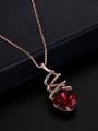 thumb Alloy Rose Gold Plated Fashion Artificial Stones Two Pieces Jewelry Set 1