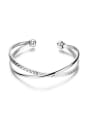 thumb Exquisite White Gold Plated Cross Bangle 0