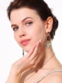 thumb Retro Style Simple White Gold Plated Drop Earrings 1