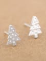 thumb Little Christmas Tree Silver stud Earring 2