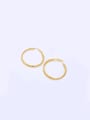 thumb Copper Alloy 24K Gold Plated Simple Big hoop earring 0