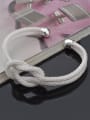 thumb Personalized Two-band Knot Opening Copper Bangle 2