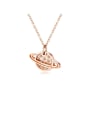thumb Titanium With Rose Gold Plated Simplistic Star Necklaces 0
