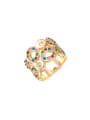 thumb Multi-color Geometric Shaped Austria Crystal Ring 0