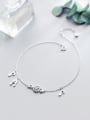 thumb 925 Sterling Silver With Platinum Plated Cute Note Anklets 2