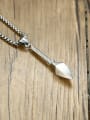 thumb Stainless Steel With Smooth  Simplistic Irregular Spearhead Pendant Necklace 3