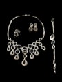 thumb Water Drop Colorfast Four Pieces Jewelry Set 1