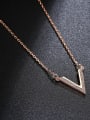 thumb Copper With 3A cubic zirconia Simplistic Geometric Necklaces 3
