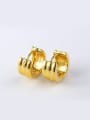 thumb Ethnic style Smooth Gold Plated Clip Earrings 0