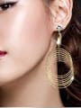 thumb Copper With Gold Plated Exaggerated Round Earrings 1