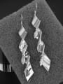 thumb Personalized Rhombuses Little Leaves 925 Sterling Silver Drop Earrings 1