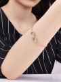 thumb Exquisite Rose Gold Plated Figure Eight Shaped Crystal Bracelet 1