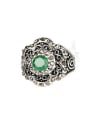 thumb Retro style Resin stone Grey Rhinestones Alloy Ring 2