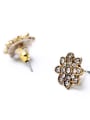 thumb Alloy Retro Flower Rhinestones stud Earring 1