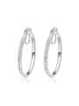 thumb Fashion Shiny Cubic austrian Crystals 925 Silver Earrings 0