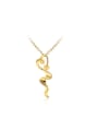 thumb Personality 18K Gold Plated Snake Shaped Necklace 0