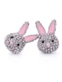 thumb Pretty  Pink Rabbit Fashion Stud Earrings 2