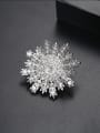 thumb Copper With White Gold Plated Fashion snowflake Brooches 3