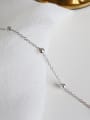 thumb 925 Sterling Silver With Platinum Plated Classic Ball Anklets 3