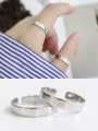 thumb 925 Sterling Silver With Platinum Plated Simplistic Free Size Rings 2