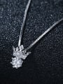 thumb 925 Sterling Silver With Platinum Plated Personality Crown Necklaces 1