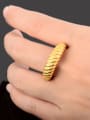 thumb Unisex Luxury Geometric Shaped Gold Plated Copper Ring 1