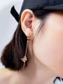 thumb Stainless Steel With Rose Gold Plated Simplistic Butterfly Threader Earrings 1