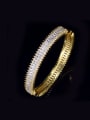 thumb Gold Plated Micro Pave Zircons Fashion Copper Bangle 0
