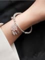 thumb 925 Sterling Silver With Platinum Plated Simplistic Irregular Bracelets 1