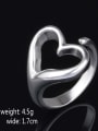 thumb Hollow Heart Shaped Simple Style Opening Ring 1