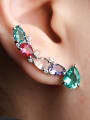 thumb Copper With Cubic Zirconia Fashion Geometric Stud Earrings 1