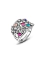 thumb Colorful Austria Crystal Platinum Plated Ring 0