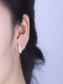 thumb Leaf Shaped Shell Pearl Stud Earrings 1