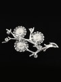 thumb Exquisite Imitation Pearls Flowers Copper Brooch 2