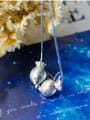 thumb S925 Silver Lovely Little Kissing Fish Clavicle Necklace 1
