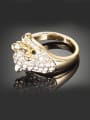 thumb Personalized Cubic Rhinestones-studded Leopard Gold Plated Alloy Ring 1