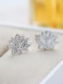 thumb Maple Leaves-shape Sweetly Stud Earrings 2